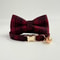 Personalized Tweed Check Cat Collar With Detachable Bell And Pearl Charm 8