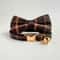 Personalized Tweed Check Cat Collar With Detachable Bell And Pearl Charm 6