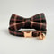 Personalized Tweed Check Cat Collar With Detachable Bell And Pearl Charm 6