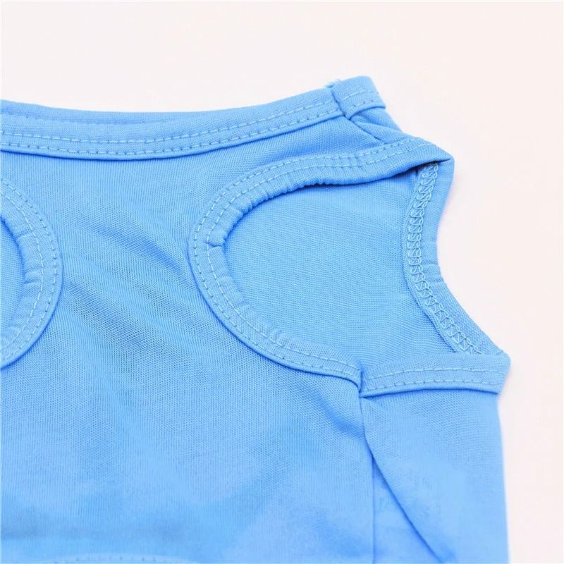 Breathable Summer Cat Vest Solid Print Kitten Pajamas For Sphynx Persian Puppies 12