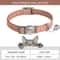 Personalized Leather Breakaway Cat Collar With Engraved Name Bell For Anti Lost Safety 3