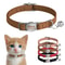 Personalized Leather Breakaway Cat Collar With Engraved Name Bell For Anti Lost Safety 9