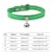 Colorful Adjustable Cat Collar With Bell Leather Style Necklace For Kittens Small Pets 4