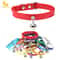 Colorful Adjustable Cat Collar With Bell Leather Style Necklace For Kittens Small Pets 20
