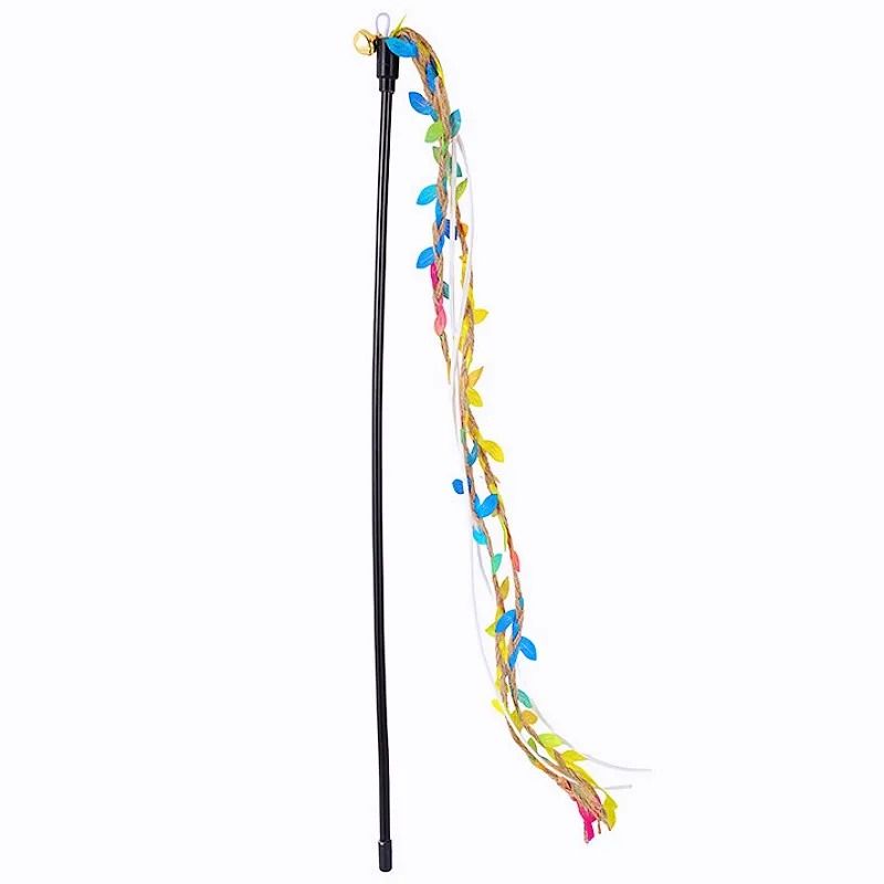 Long Handle Cat Tassel Teaser Stick With Bell Rope Toy For Indoor Play 5