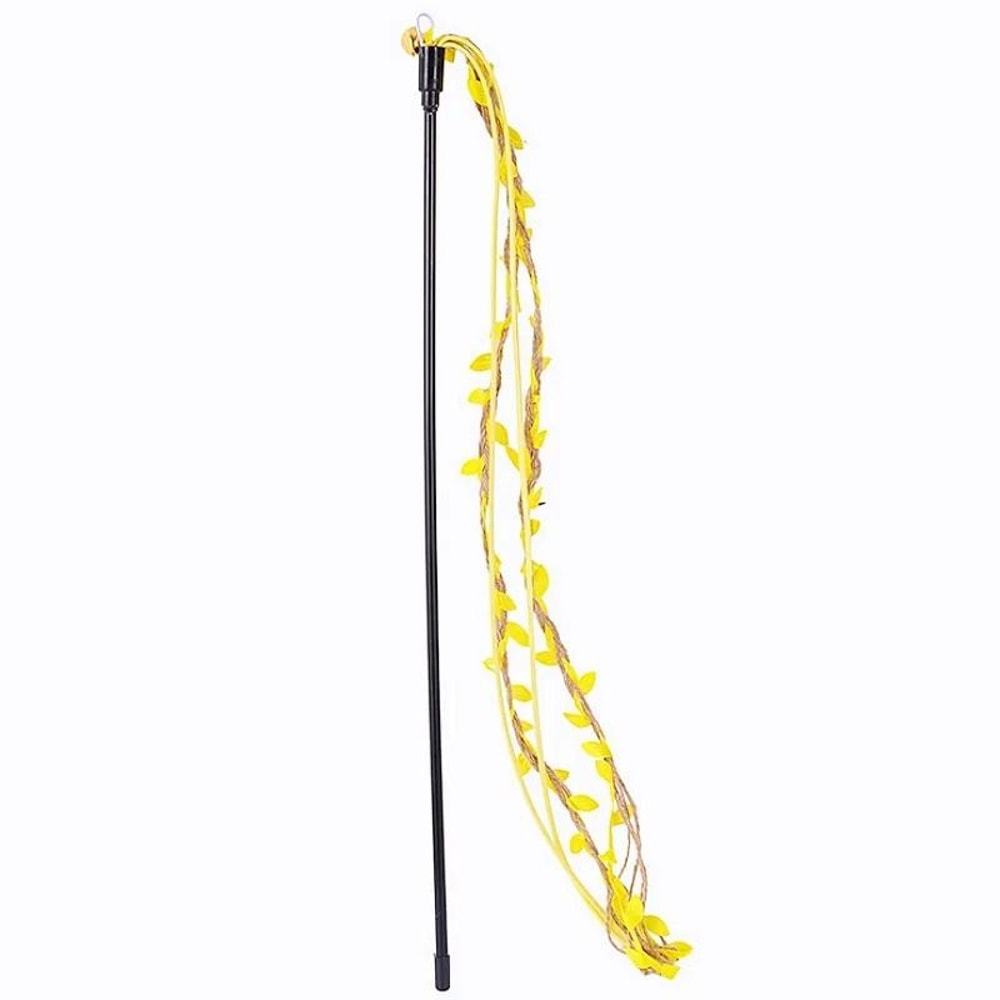 Long Handle Cat Tassel Teaser Stick With Bell Rope Toy For Indoor Play 2