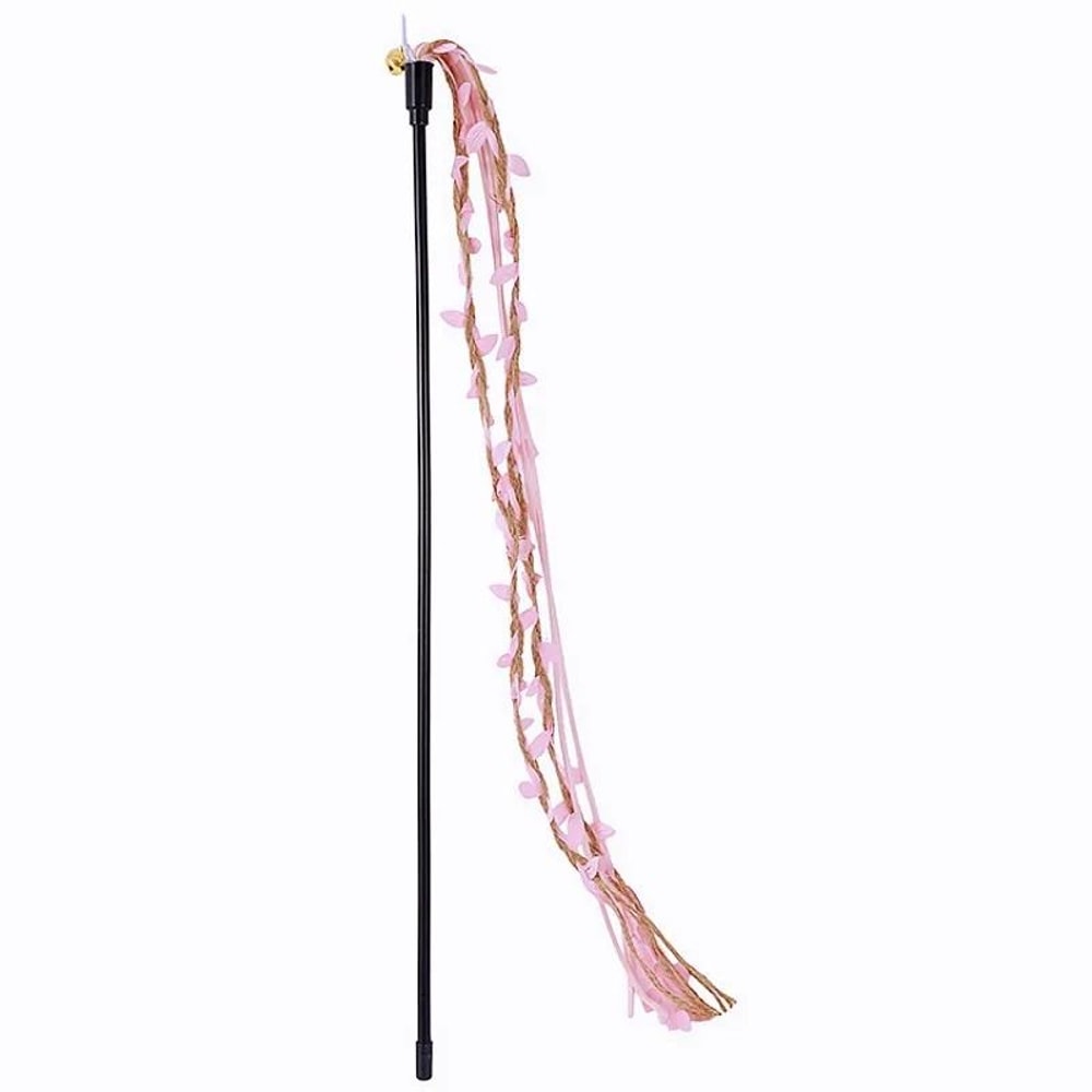 Long Handle Cat Tassel Teaser Stick With Bell Rope Toy For Indoor Play 3