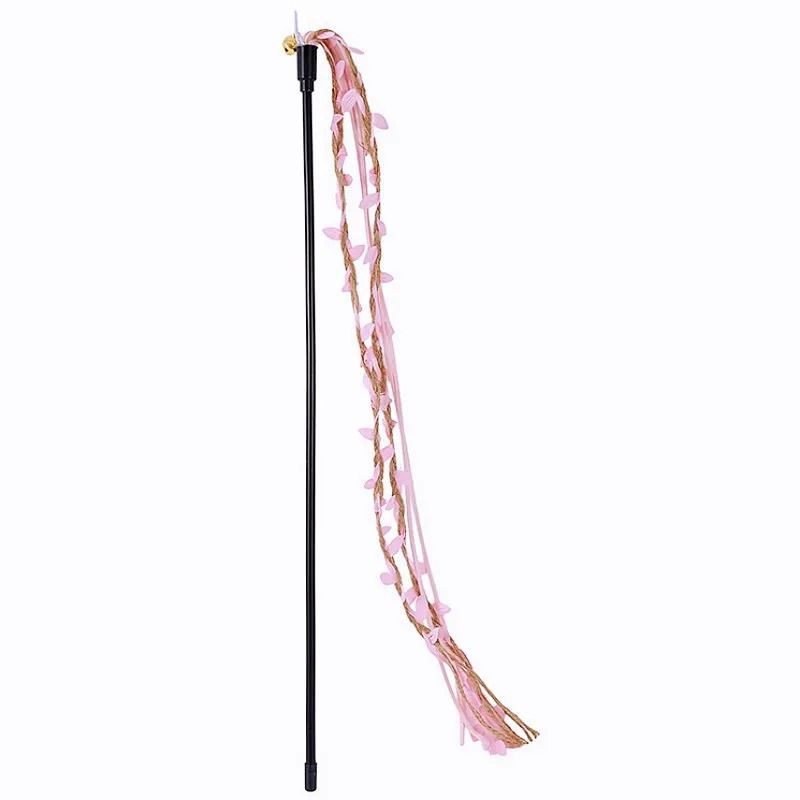 Long Handle Cat Tassel Teaser Stick With Bell Rope Toy For Indoor Play 3