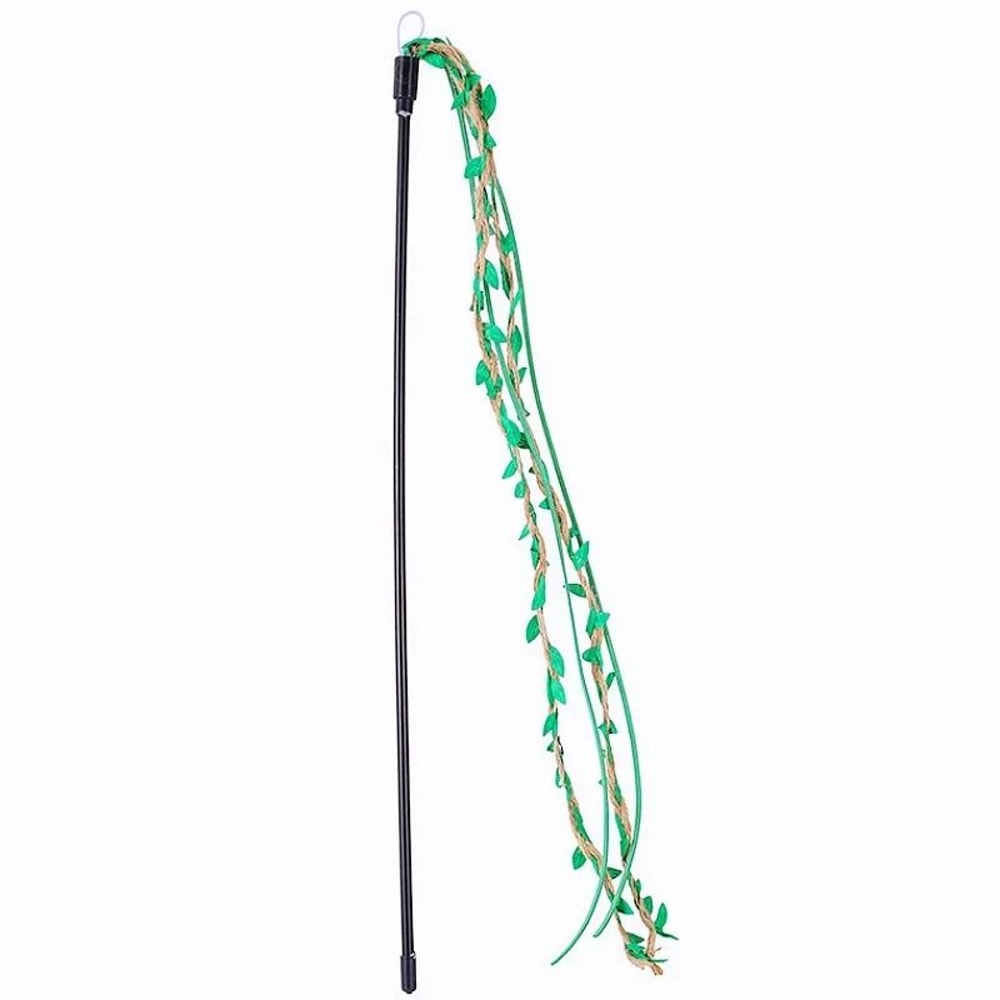 Long Handle Cat Tassel Teaser Stick With Bell Rope Toy For Indoor Play 1