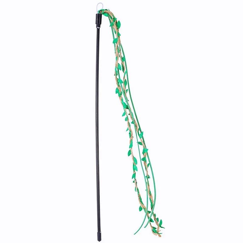 Long Handle Cat Tassel Teaser Stick With Bell Rope Toy For Indoor Play 1