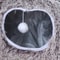 Plush Donut Cat Tunnel Bed Round Washable Peekaboo Cave With Hanging Balls 10