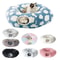 Plush Donut Cat Tunnel Bed Round Washable Peekaboo Cave With Hanging Balls 0