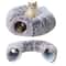 Plush Donut Cat Tunnel Bed Round Washable Peekaboo Cave With Hanging Balls 13