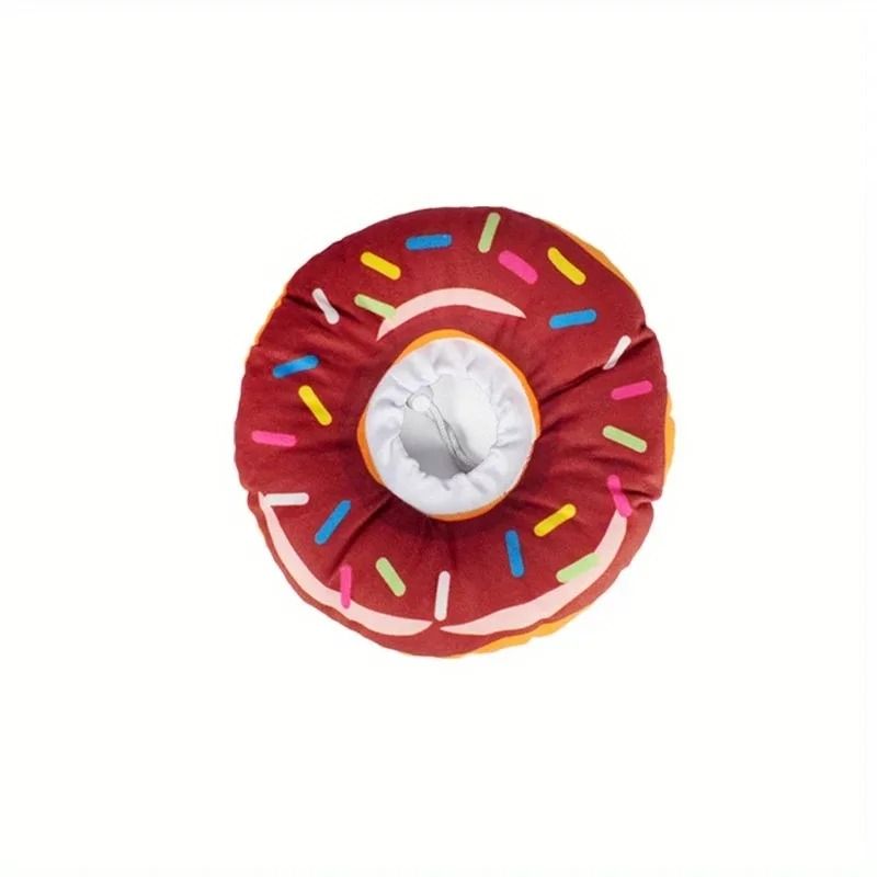 Cute Donut Pet Recovery Collar Adjustable Anti Lick Soft Surgery Cone For Cats Dogs 2