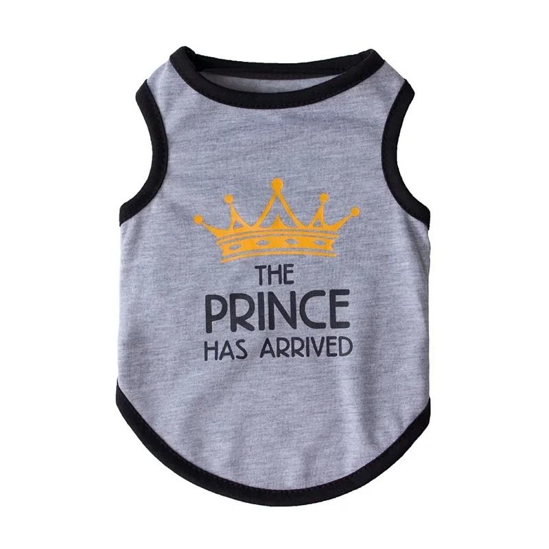 Summer Cotton Sphynx Cat T Shirt Vest Princess Print For Small Cats Puppies 6