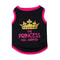 Summer Cotton Sphynx Cat T Shirt Vest Princess Print For Small Cats Puppies 2