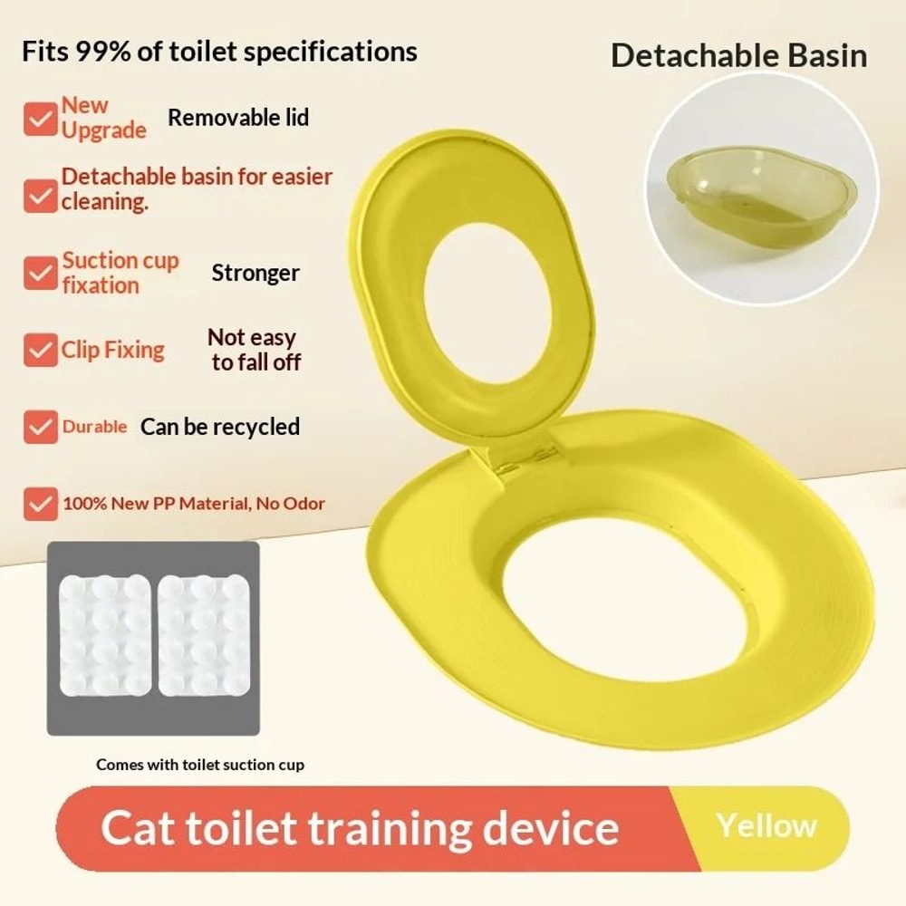 Reusable Cat Toilet Training Kit With Litter Mat For Cleaner Odor Free Pet Bathroom Routine 2