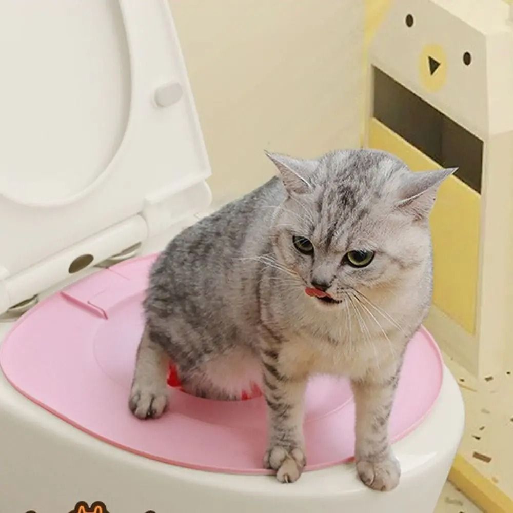 Reusable Cat Toilet Training Kit With Litter Mat For Cleaner Odor Free Pet Bathroom Routine 0