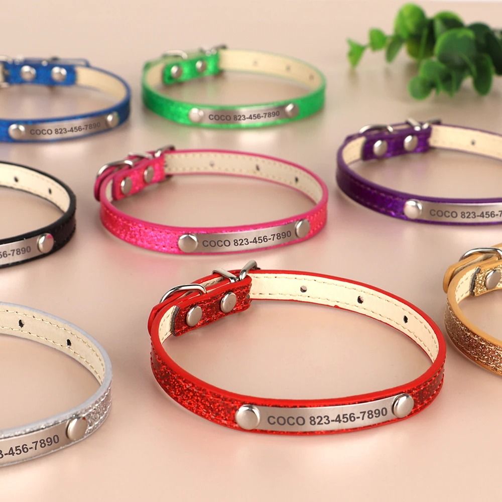 Personalized Cat ID Collar With Bell Custom Anti Lost Name Tag For Small Pets Safety 17