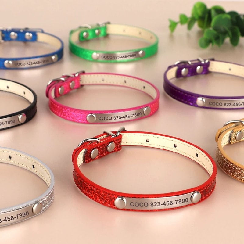 Personalized Cat ID Collar With Bell Custom Anti Lost Name Tag For Small Pets Safety 17