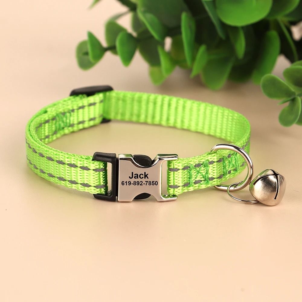 Personalized Engraved Cat Collar Adjustable Anti Lost Name Necklace For Kittens Puppies And Small D 1