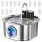 Wireless Stainless Steel Cat Water Fountain With Sensor Rechargeable 3L Pet Drinking Dispenser Bowl 4
