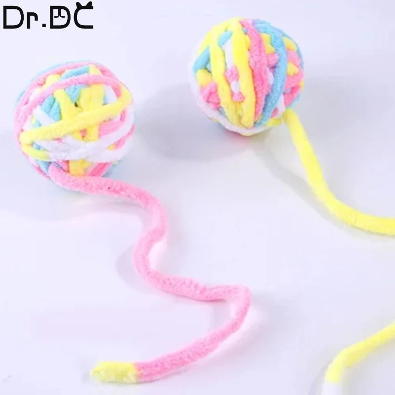 Colorful Wool Cat Toy Balls For Interactive Chewing Chasing Teasing And Self Play 9