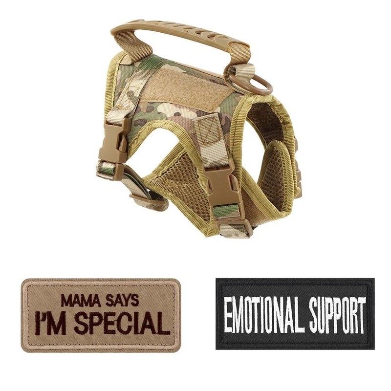 Tactical Escape Proof Cat Harness Adjustable Military Style Vest For Outdoor Walking And Training 8