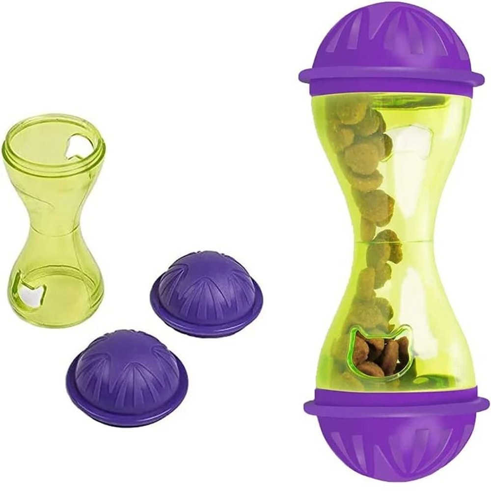 Interactive Cat Treat Dispenser Toy Mouse Tumbler Food Ball For Slow Feeding And Play 7