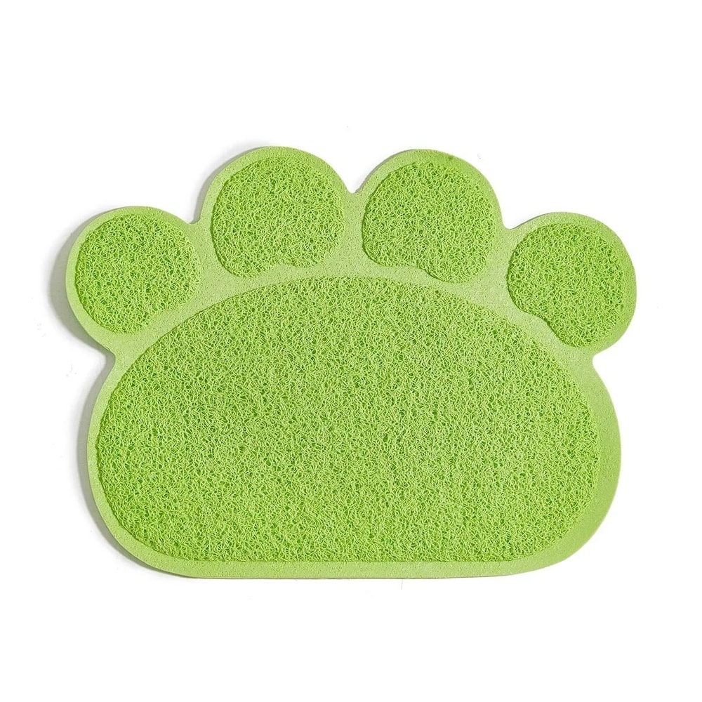 Waterproof Paw Print Cat Litter Mat Non Slip PVC Pad For Cleaner Pet Floors 3
