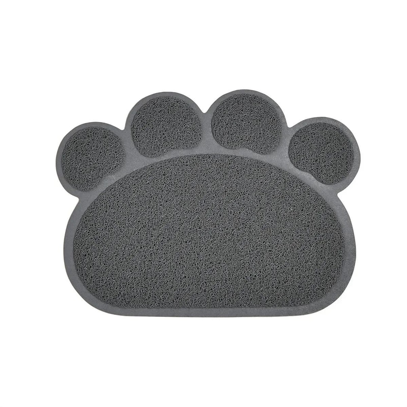 Waterproof Paw Print Cat Litter Mat Non Slip PVC Pad For Cleaner Pet Floors 1