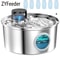 Wireless Stainless Steel Cat Water Fountain With Motion Sensor Rechargeable Pet Drinking Dispenser 0