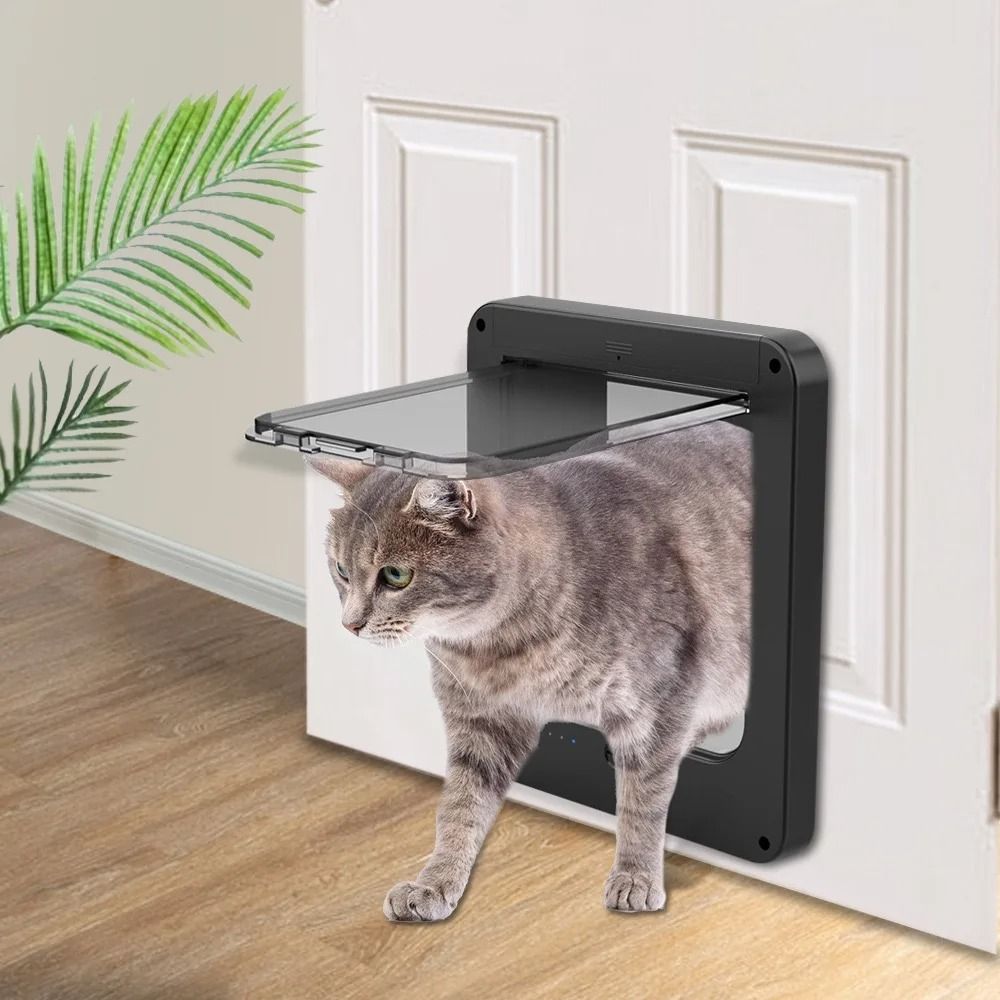 Automatic Smart Cat Door With Microchip Sensor Direction Control For Dogs And Cats 0