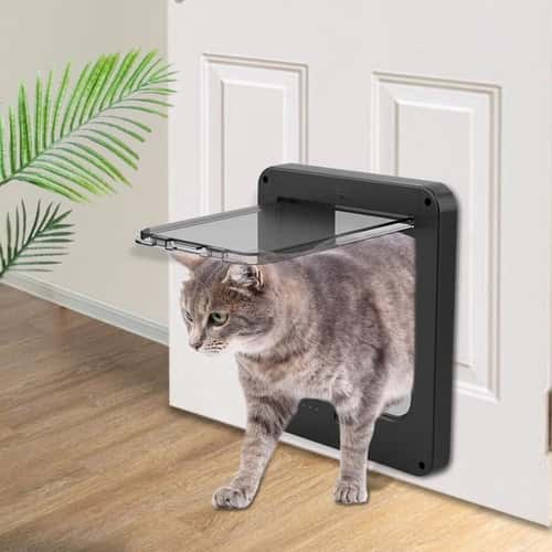Automatic Smart Cat Door With Microchip Sensor Direction Control For Dogs And Cats