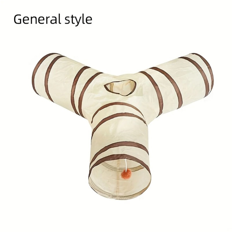 Foldable Cat Tunnel Toy Collapsible All Season Hideaway Tube For Indoor Exercise And Play 6