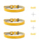 Three Piece Soft PU Leather Cat Collar Set Solid Color Adjustable For Kittens Puppies Chihuahuas 4