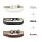 Three Piece Soft PU Leather Cat Collar Set Solid Color Adjustable For Kittens Puppies Chihuahuas 7