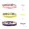 Three Piece Soft PU Leather Cat Collar Set Solid Color Adjustable For Kittens Puppies Chihuahuas 12