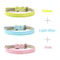 Three Piece Soft PU Leather Cat Collar Set Solid Color Adjustable For Kittens Puppies Chihuahuas 13