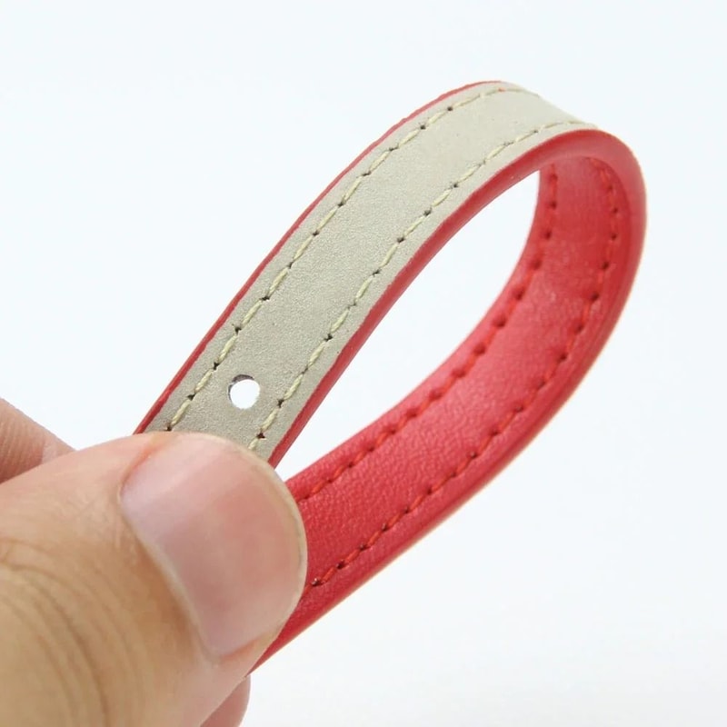 Three Piece Soft PU Leather Cat Collar Set Solid Color Adjustable For Kittens Puppies Chihuahuas 18