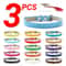 Three Piece Soft PU Leather Cat Collar Set Solid Color Adjustable For Kittens Puppies Chihuahuas 0