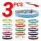 Three Piece Soft PU Leather Cat Collar Set Solid Color Adjustable For Kittens Puppies Chihuahuas 0