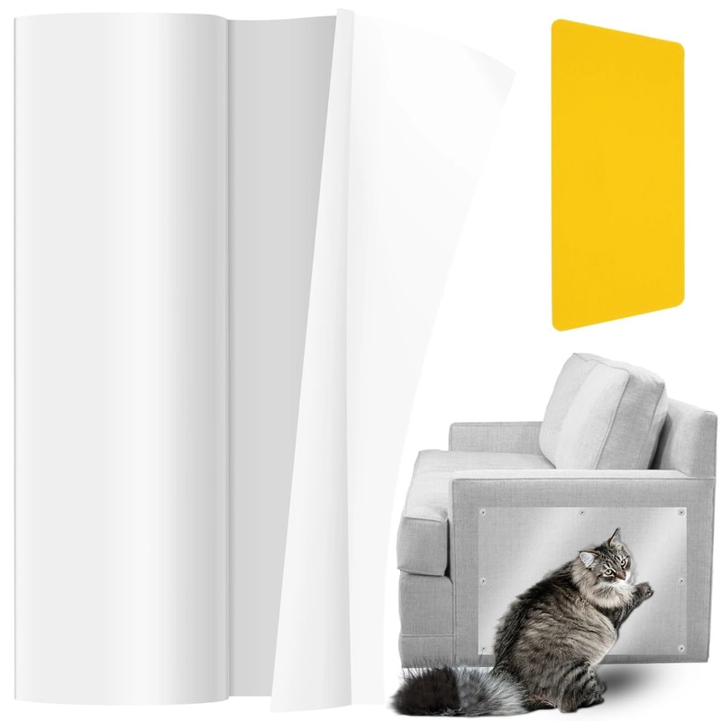 Transparent Anti Cat Scratch Furniture Protector Tape Self Adhesive PVC Couch Sofa Training Guard 7