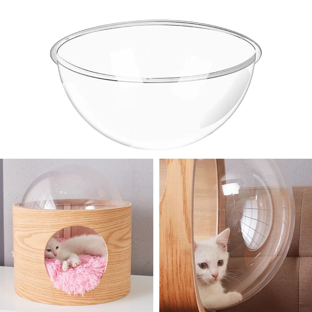 Clear Acrylic Cat Capsule Dome Replacement For Window Perch Bed Tree Shelf And DIY Furniture 1
