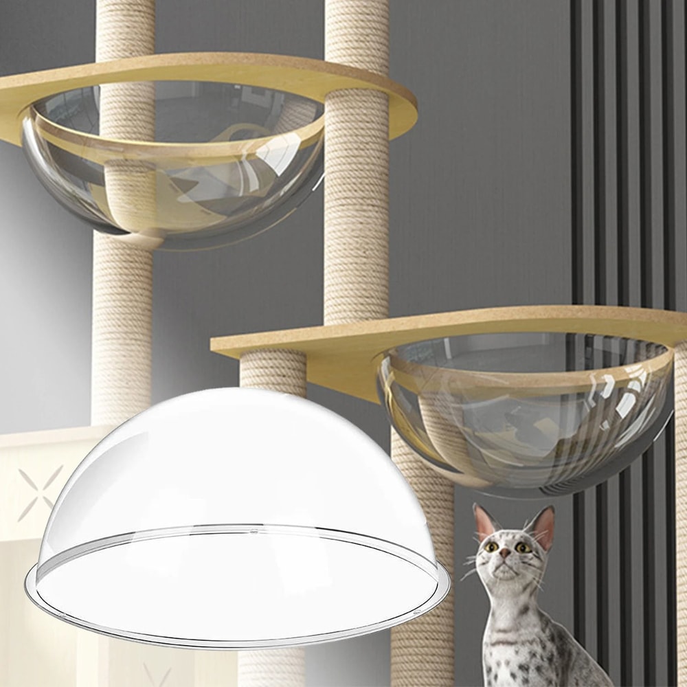 Clear Acrylic Cat Capsule Dome Replacement For Window Perch Bed Tree Shelf And DIY Furniture 5