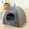 Warm Closed Triangle Cat House Thickened Deep Sleep Tent Bed For Cats And Small Dogs 3