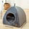 Warm Closed Triangle Cat House Thickened Deep Sleep Tent Bed For Cats And Small Dogs 1