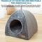 Warm Closed Triangle Cat House Thickened Deep Sleep Tent Bed For Cats And Small Dogs 4