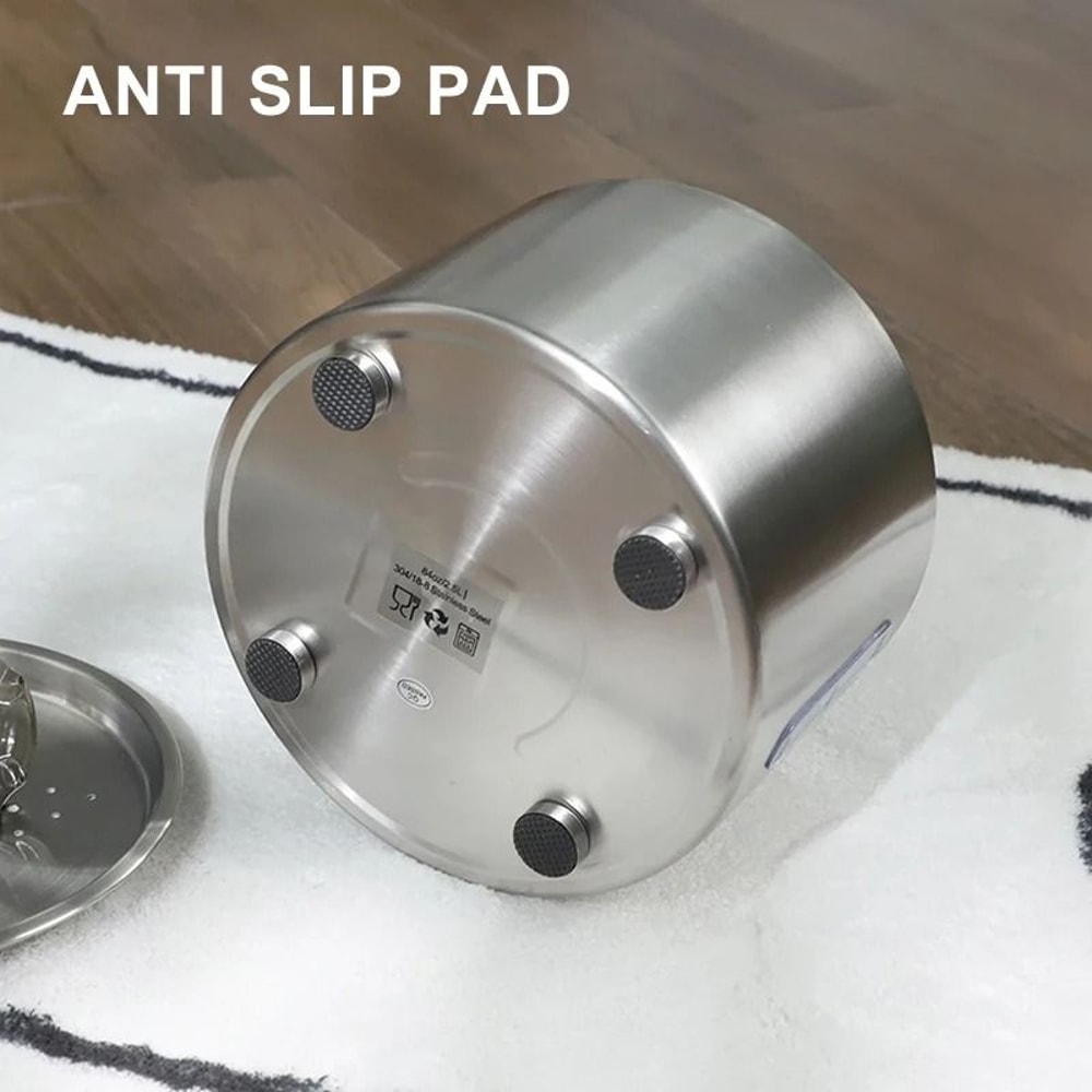 Stainless Steel Cat Water Fountain With LED Auto Power Off Non Slip Mat For Pets 3