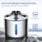 Stainless Steel Cat Water Fountain With LED Auto Power Off Non Slip Mat For Pets 4